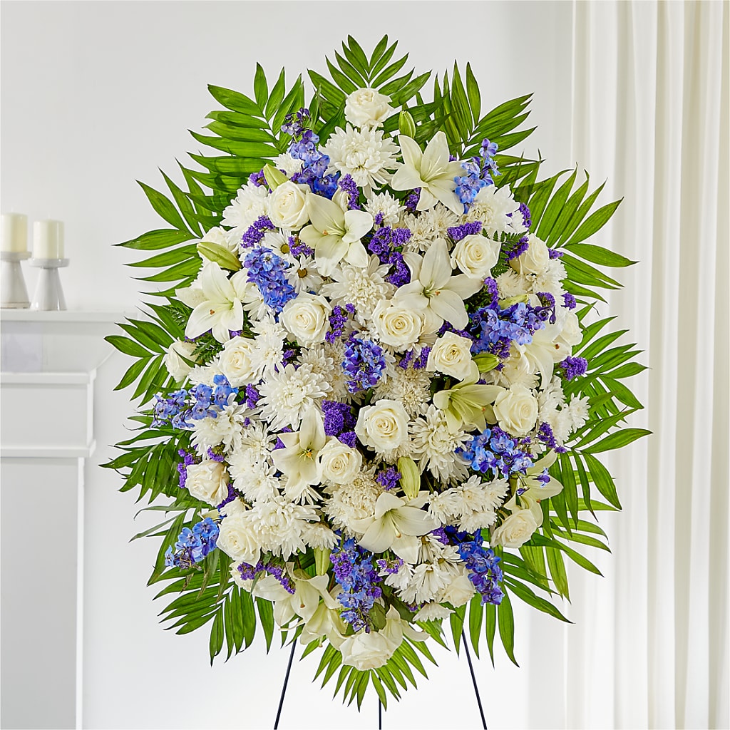 At Rest Standing Spray – PETALS & HEARTS FLOWER SHOP, Monterey Park CA