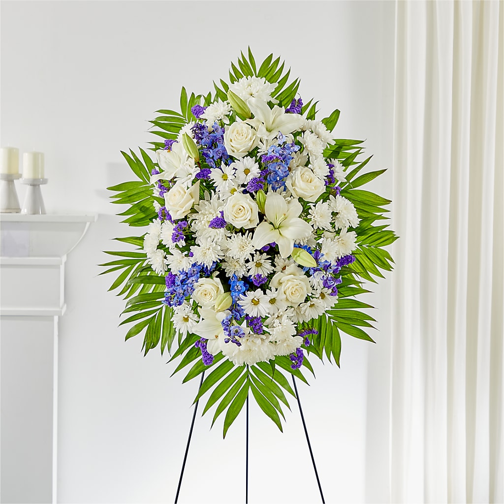 At Rest Standing Spray – PETALS & HEARTS FLOWER SHOP, Monterey Park CA