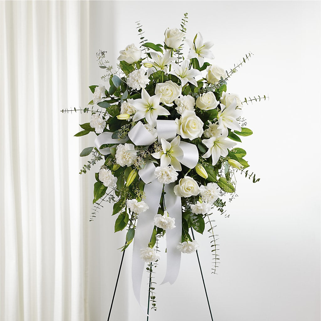 With Care Standing Spray – PETALS & HEARTS FLOWER SHOP, Monterey Park CA