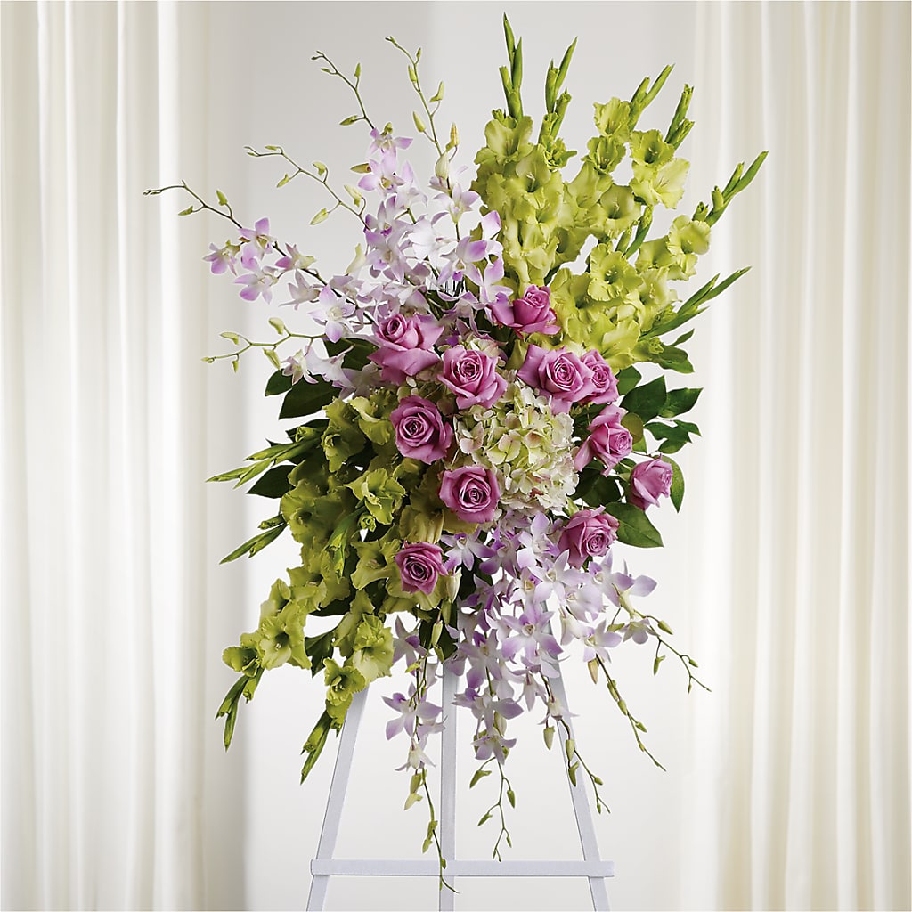 Lasting Legacy Standing Spray – PETALS & HEARTS FLOWER SHOP, Monterey Park CA