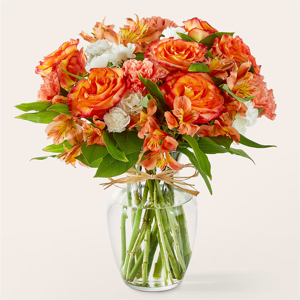Apricot Glow Bouquet – PETALS & HEARTS FLOWER SHOP, Monterey Park CA