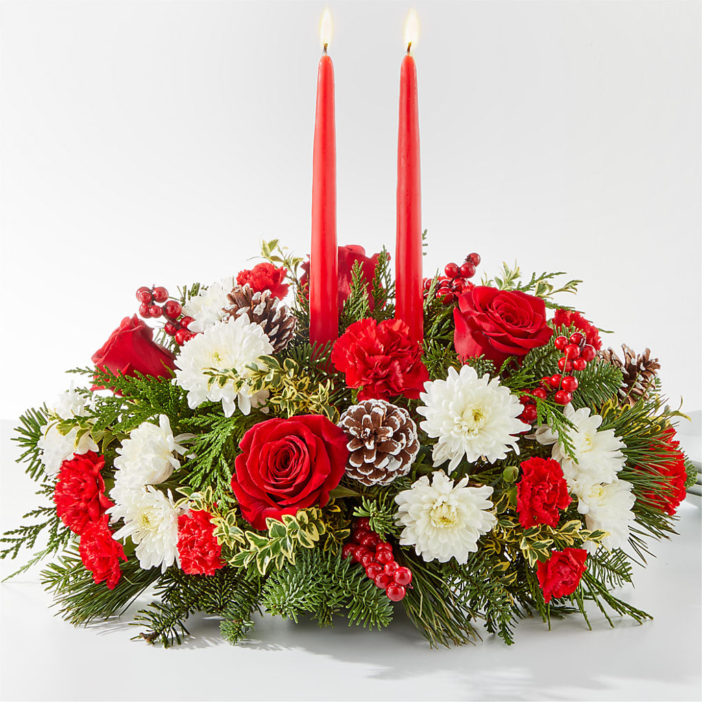Holiday Soiree Centerpiece – PETALS & HEARTS FLOWER SHOP, Monterey Park CA
