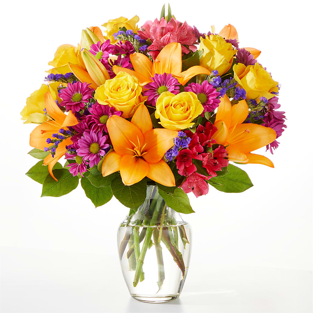 Colorful Visions Bouquet – PETALS & HEARTS FLOWER SHOP, Monterey Park CA