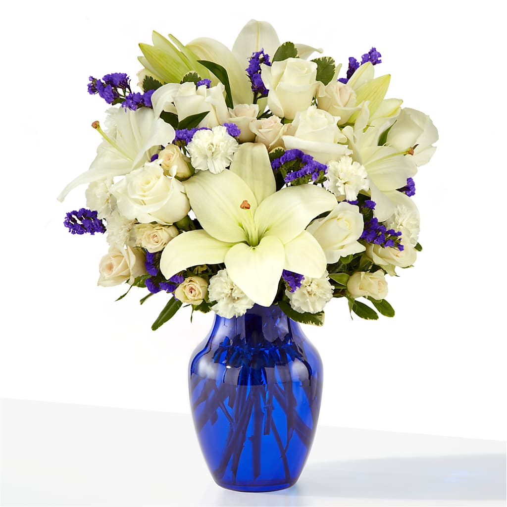 Sapphire Rush Bouquet – PETALS & HEARTS FLOWER SHOP, Monterey Park CA