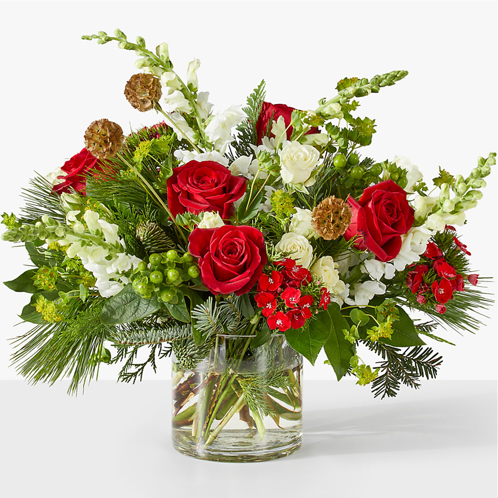 Deck the Halls Bouquet – PETALS & HEARTS FLOWER SHOP, Monterey Park CA