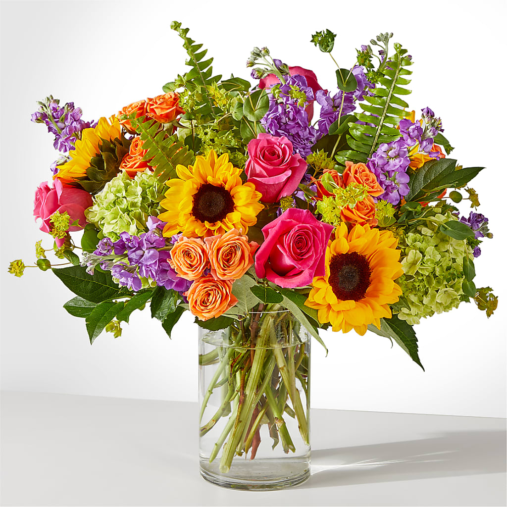 Vibrant Greetings Bouquet – PETALS & HEARTS FLOWER SHOP, Monterey Park CA