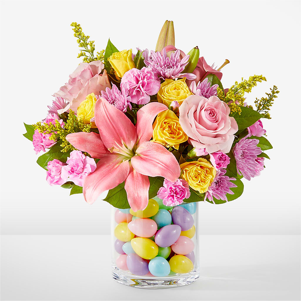 Easter Egg Hunt Bouquet – PETALS & HEARTS FLOWER SHOP, Monterey Park CA