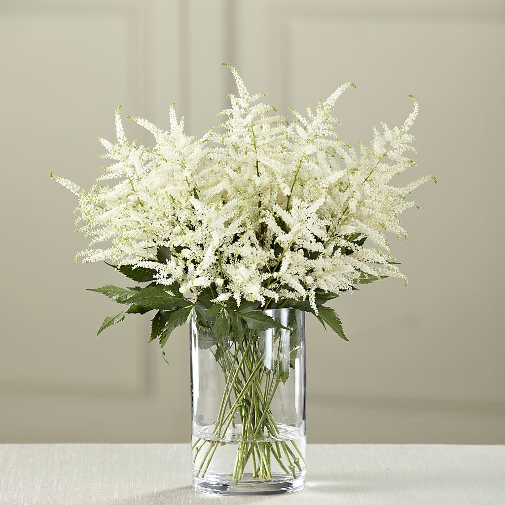White Astilbe Bouquet – PETALS & HEARTS FLOWER SHOP, Monterey Park CA