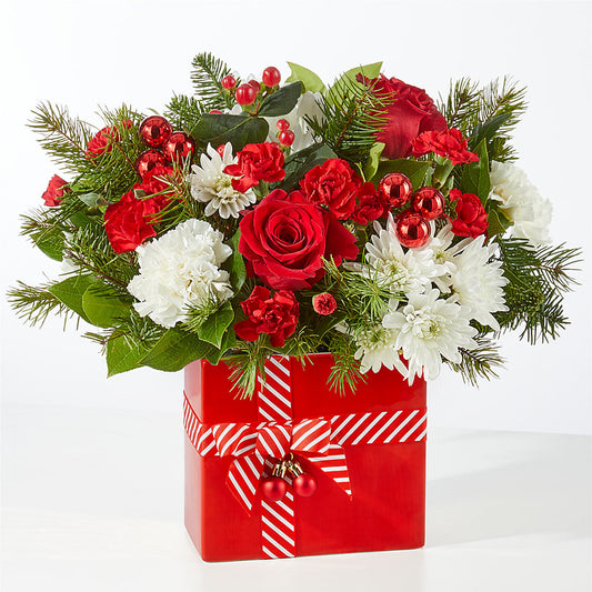 Presents Under the Tree Bouquet – PETALS & HEARTS FLOWER SHOP, Monterey Park CA