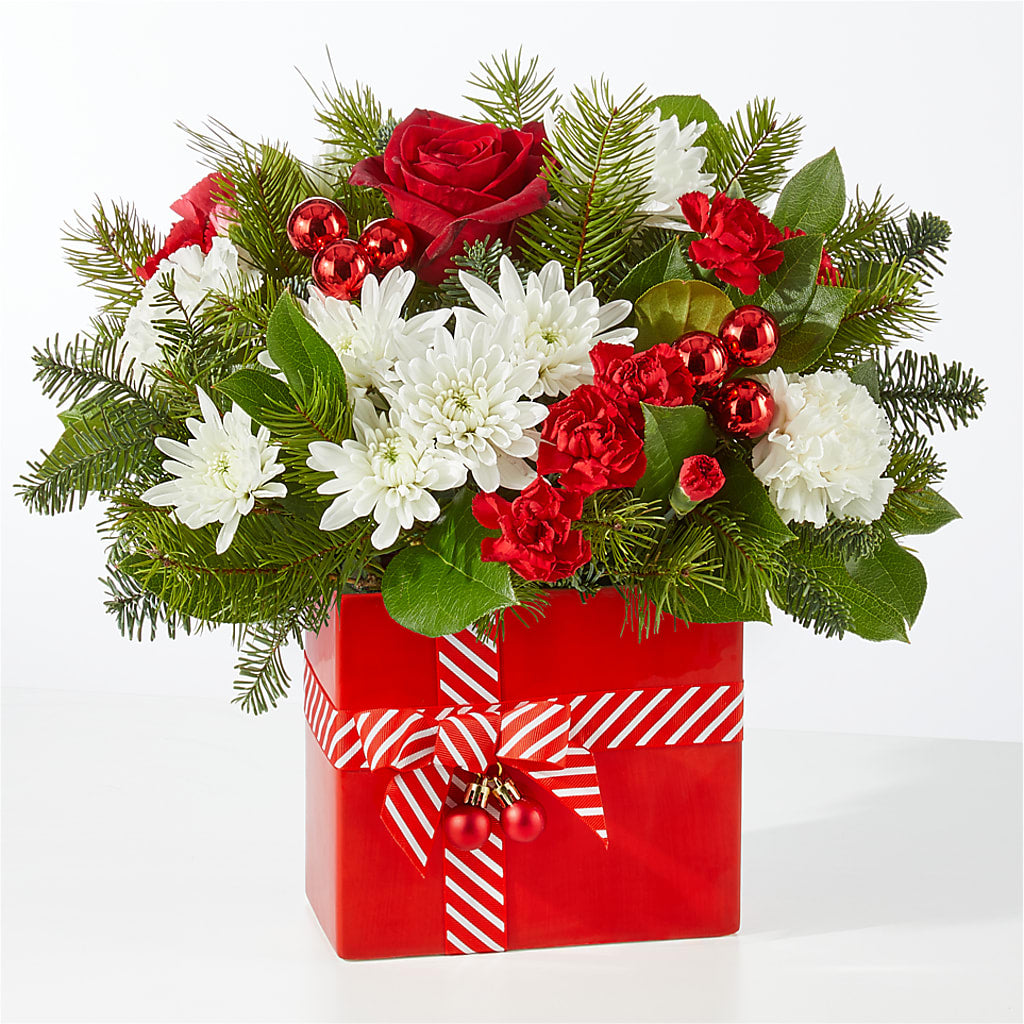 Presents Under the Tree Bouquet – PETALS & HEARTS FLOWER SHOP, Monterey Park CA