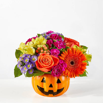 Tricks & Treats Pumpkin – PETALS & HEARTS FLOWER SHOP, Monterey Park CA