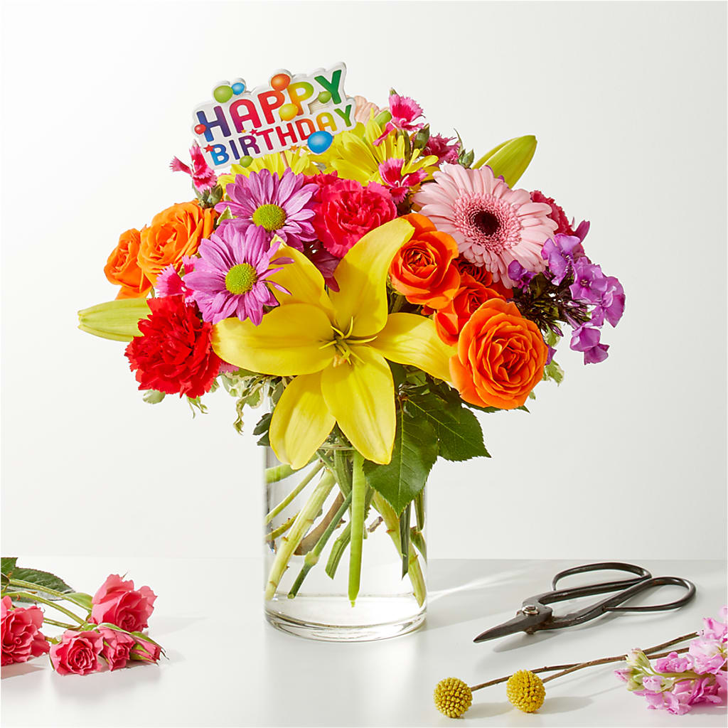 Cue the Confetti - A Florist Original – PETALS & HEARTS FLOWER SHOP, Monterey Park CA