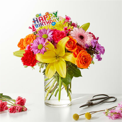 Cue the Confetti - A Florist Original – PETALS & HEARTS FLOWER SHOP, Monterey Park CA