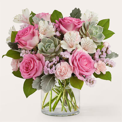 Dusty Rose Bouquet – PETALS & HEARTS FLOWER SHOP, Monterey Park CA