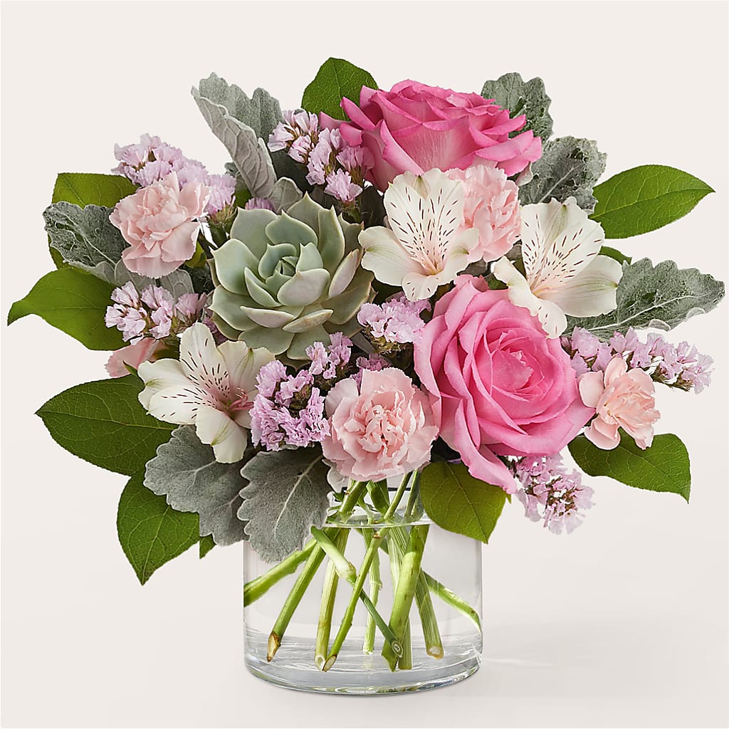 Dusty Rose Bouquet – PETALS & HEARTS FLOWER SHOP, Monterey Park CA