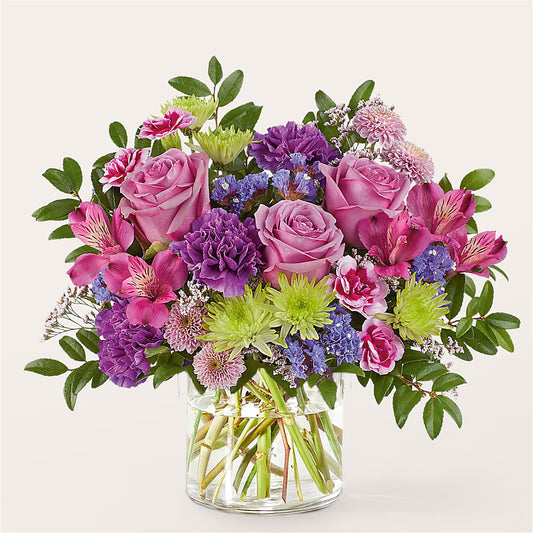 Glass Half Full Bouquet – PETALS & HEARTS FLOWER SHOP, Monterey Park CA