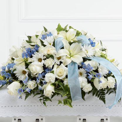 Tender Treasure Casket Spray – PETALS & HEARTS FLOWER SHOP, Monterey Park CA