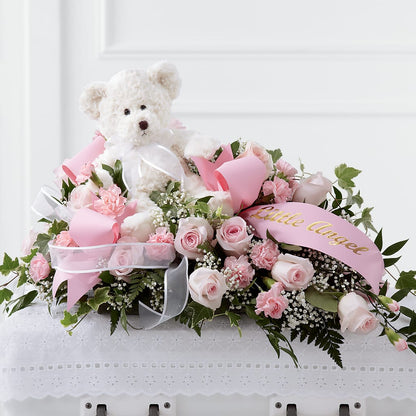 Touch of Sympathy Casket Spray – PETALS & HEARTS FLOWER SHOP, Monterey Park CA
