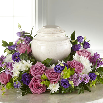 Blooming Sympathy Cremation Adornment – PETALS & HEARTS FLOWER SHOP, Monterey Park CA