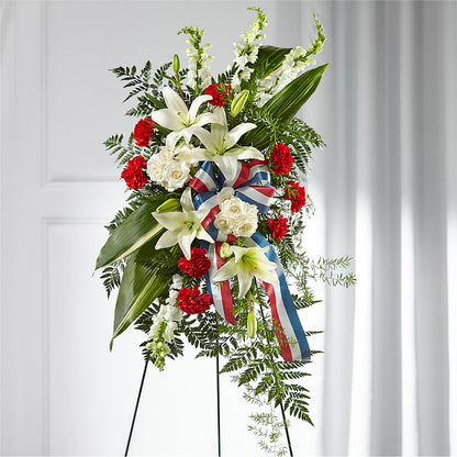 Stars of Life Standing Spray – PETALS & HEARTS FLOWER SHOP, Monterey Park CA