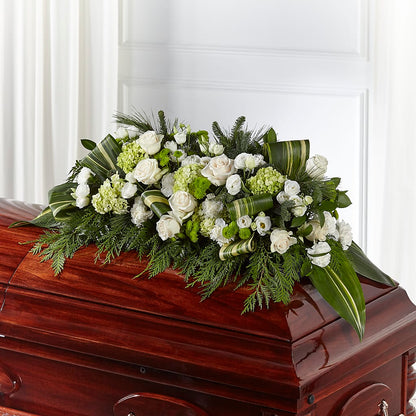 Hopeful Gesture Casket Spray – PETALS & HEARTS FLOWER SHOP, Monterey Park CA
