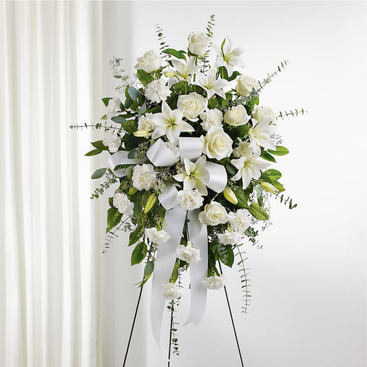 With Care Standing Spray – PETALS & HEARTS FLOWER SHOP, Monterey Park CA