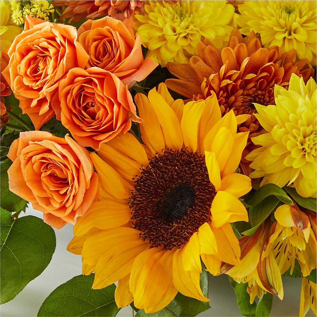 Autumn Harmony Centerpiece – PETALS & HEARTS FLOWER SHOP, Monterey Park CA