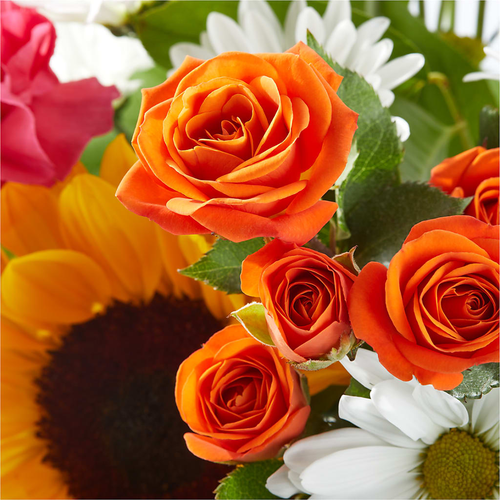 Sun-drenched Blooms Bouquet – PETALS & HEARTS FLOWER SHOP, Monterey Park CA