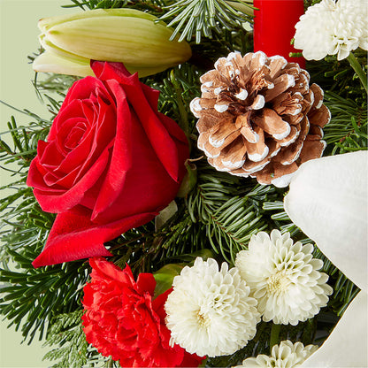 Seasonal Festivities Centerpiece – PETALS & HEARTS FLOWER SHOP, Monterey Park CA