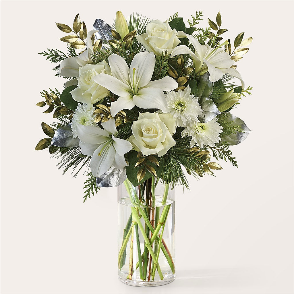 Wintry Mix Bouquet – PETALS & HEARTS FLOWER SHOP, Monterey Park CA