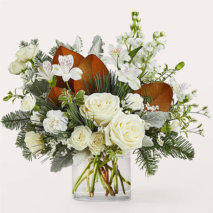 Fresh Snowfall Bouquet – PETALS & HEARTS FLOWER SHOP, Monterey Park CA